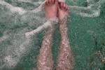 feet in the pool