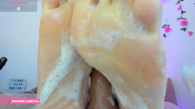 Saliva on my beautiful feet