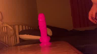 Riding a dildo up my ass