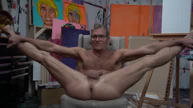 Solo cock anal play cumshot