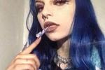 me with blue hair