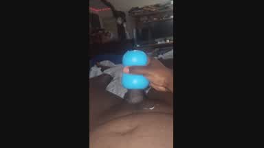 Cumshot with toy