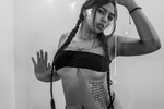 Black and white