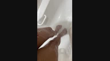 showering my feet