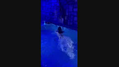 A little bigger than me in the pool