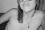 black and white