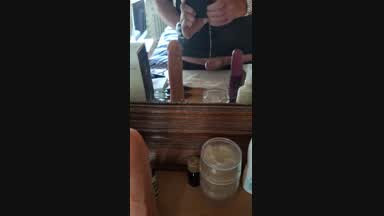 Cum in the mirror