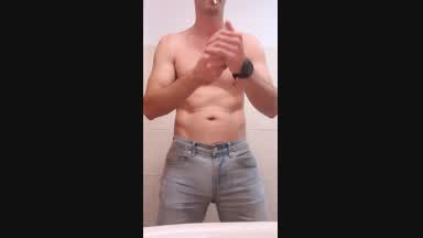 Strip and quickie in the bathroom