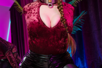 Handcuffed in Velvet Bodysuit