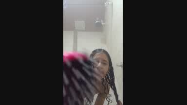 In the bathroom