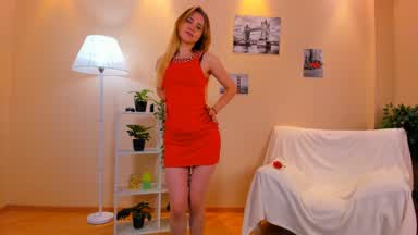 my dance in a red dress