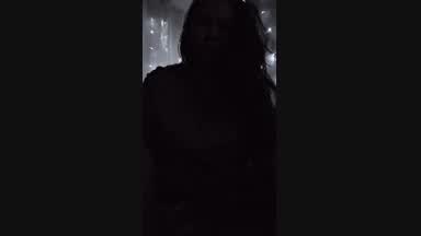 playing with huge tits and pussy in the twilight