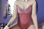 In my cute bunny playsuit costume ;)