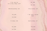 Schedule for this week