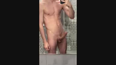 jerking off in front of mirror 1 min full body