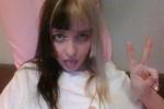 Hot teasing home photos on a laptop
