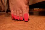 Bold neon nail look