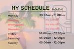 my schedule! (check GMT-0 and count yours!)