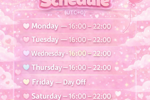 Stream schedule (UTC+0)^^