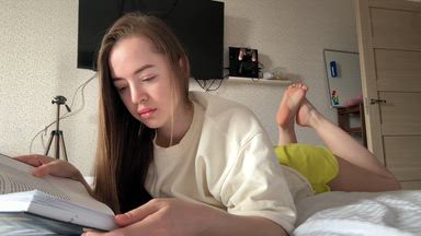 Reading a book