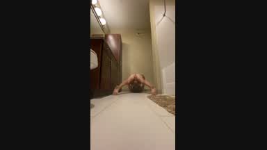 Bathroom Self Suck in Bra