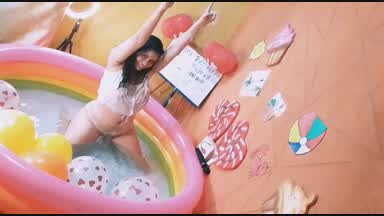 playing in the pool