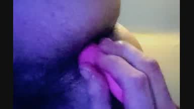 Wand stretches my ass hole wide