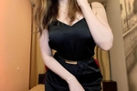 Sexy lady in black dress