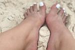 goddess — feet on the beach