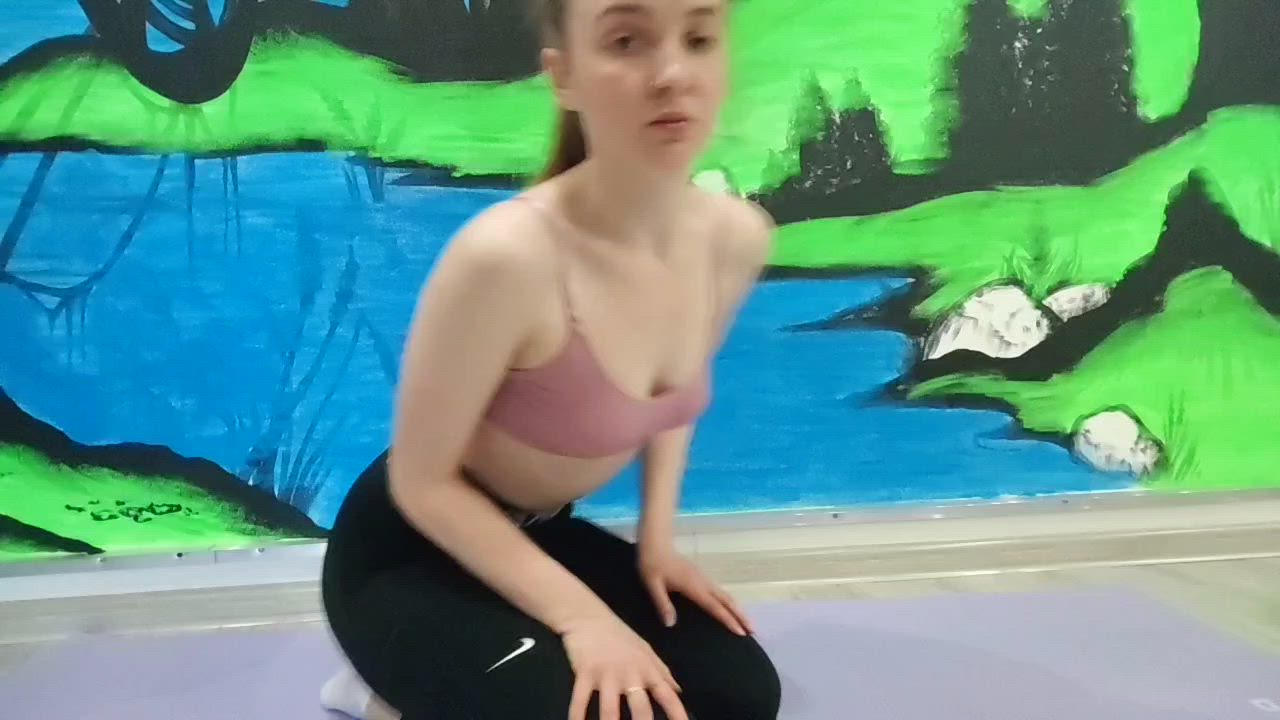 Stretching in the gym