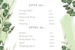 Love Menu