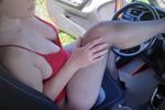 nude in car
