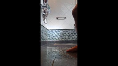 ukbluey — Wet See Through Boxers and Wank and Cum in Shower.