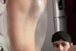 condom on legs