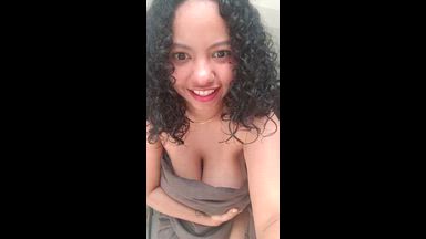 Tits bounce with natural light