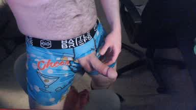3-20-23 blue boxers cum blasted!
