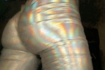 Ass in leggings iridescent white - cam screenshots