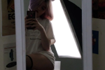 Naughty girl in mirror