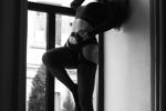dirty, naughty girl in handcuffs