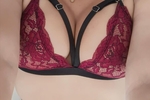 In sexy lingerie