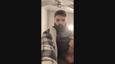 Urinal cumshot