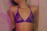 cute purple bikini