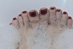wet feet with a pedicure