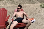 Maxsion's Cock out at the Beach