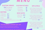 My menu!