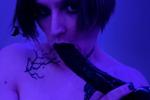 with a toy