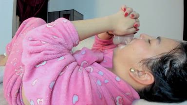 look how I choke on this big cock