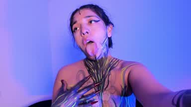 suggestive body painted