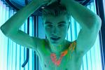Hot guy in the solarium.