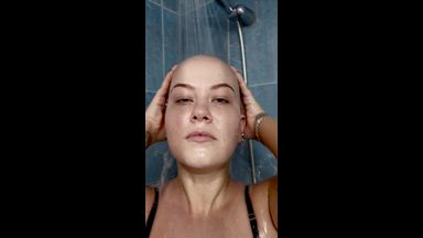Eye contact in shower